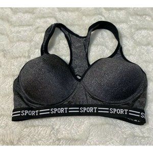 Women's ACX cross-fit Athletic Sports Bra Size Medium M Gray